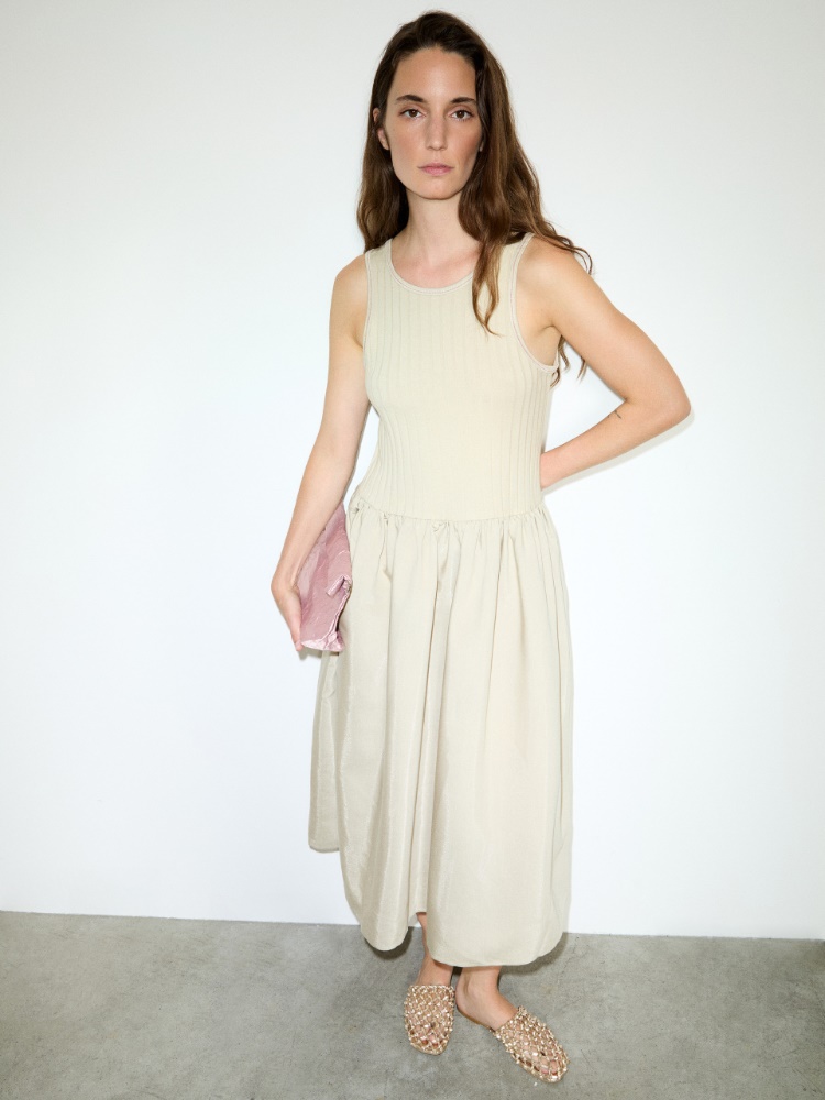 Jersey and fabric midi dress - MAX&Co.