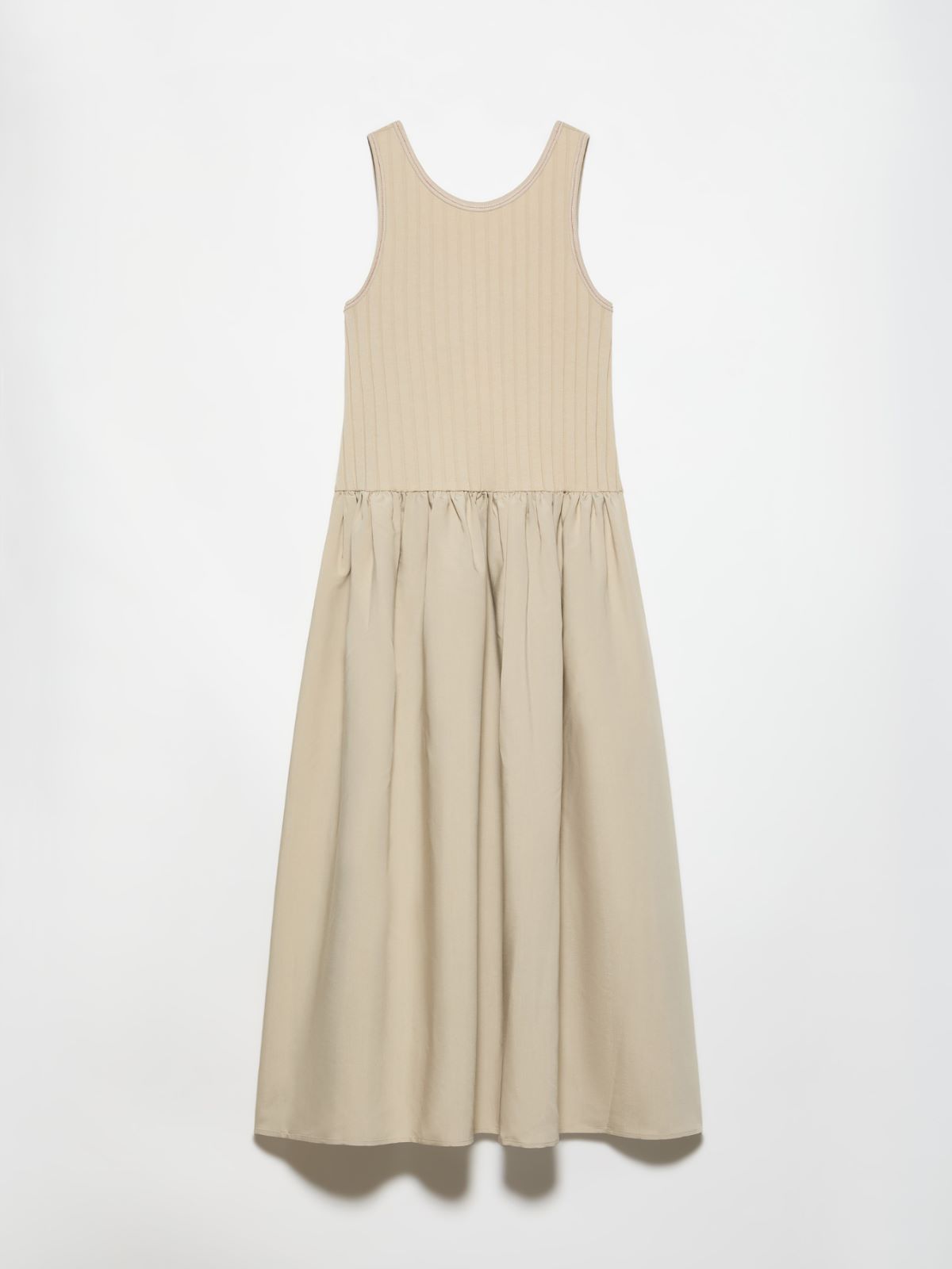 Jersey and fabric midi dress - SAND - MAX&Co. - 5