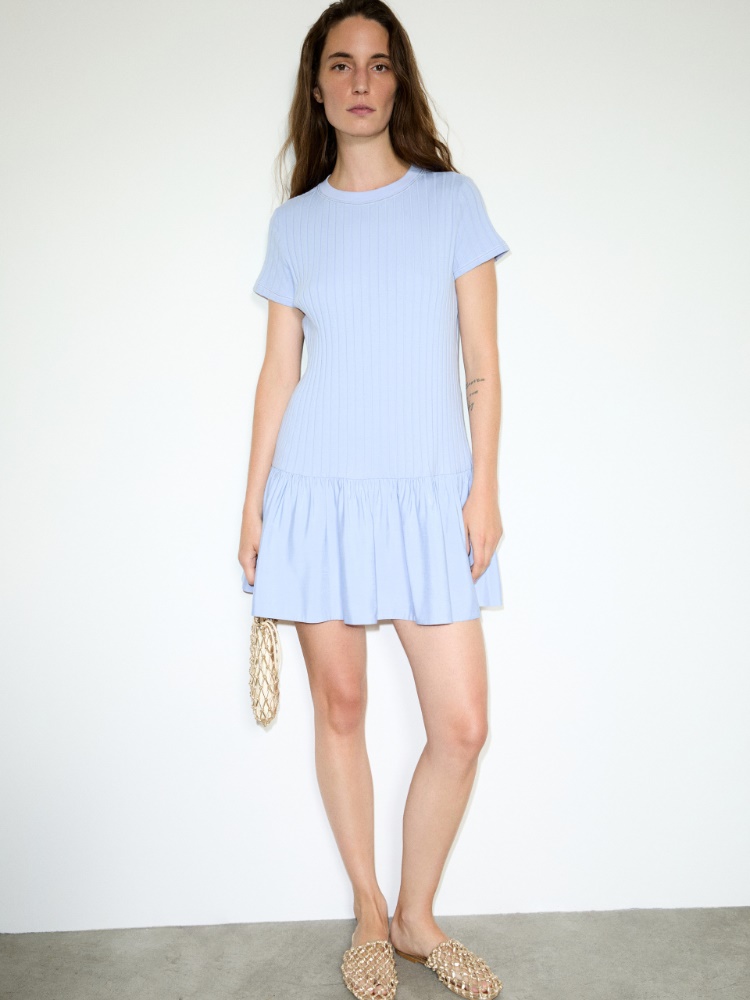 Jersey and woven-fabric mini dress - MAX&Co.