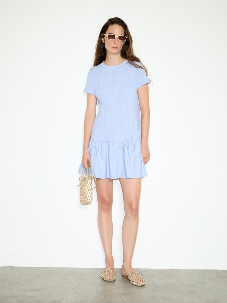 Jersey and woven-fabric mini dress - MAX&Co. - 4