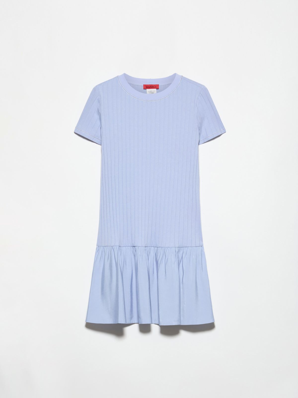 Jersey and woven-fabric mini dress - LIGHT BLUE - MAX&Co. - 5