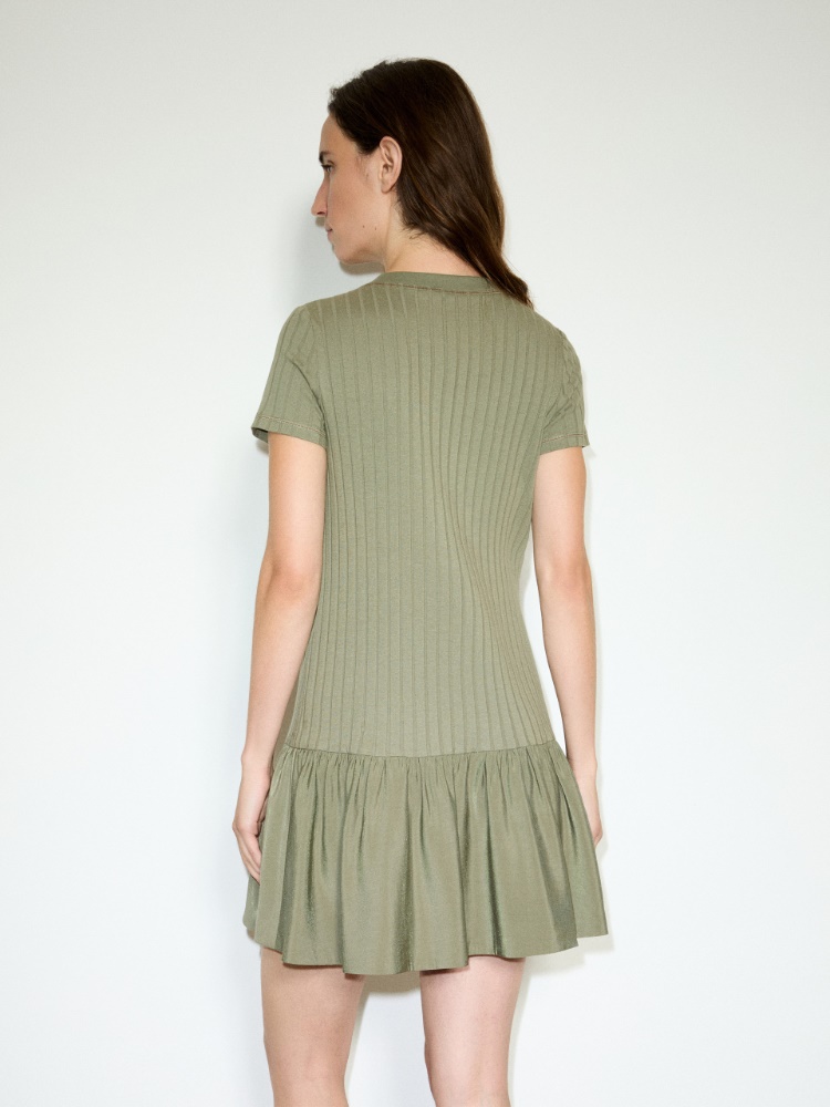 Jersey and woven-fabric mini dress - MAX&Co. - 2