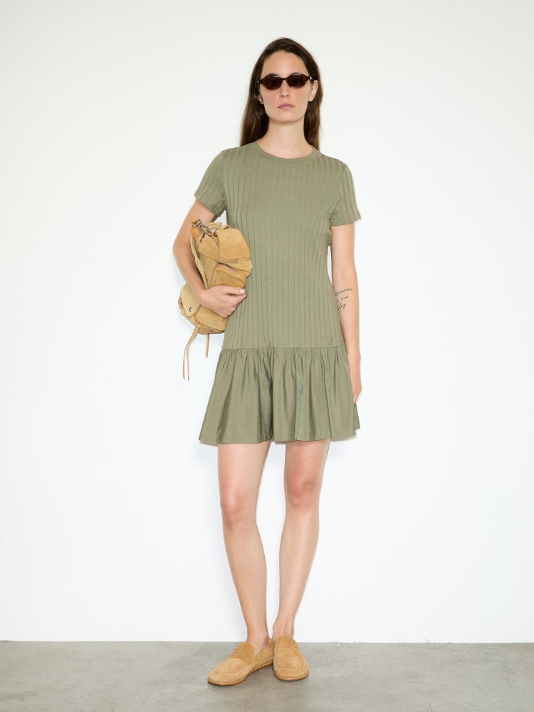 Jersey and woven-fabric mini dress - MAX&Co. - 4