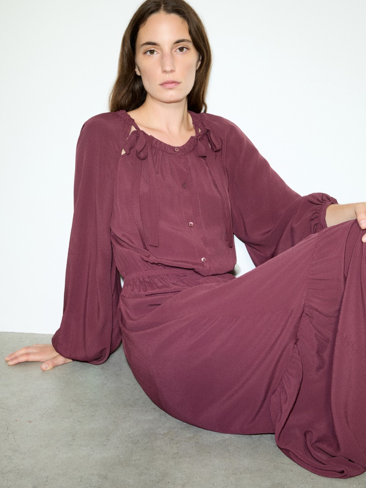 Crêpe de Chine shirt dress - MAX&Co. - 3