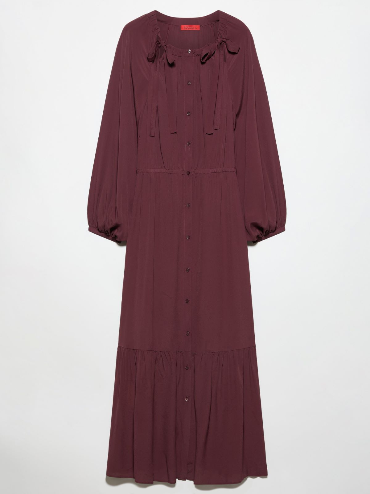 Crêpe de Chine shirt dress - PLUM - MAX&Co. - 5