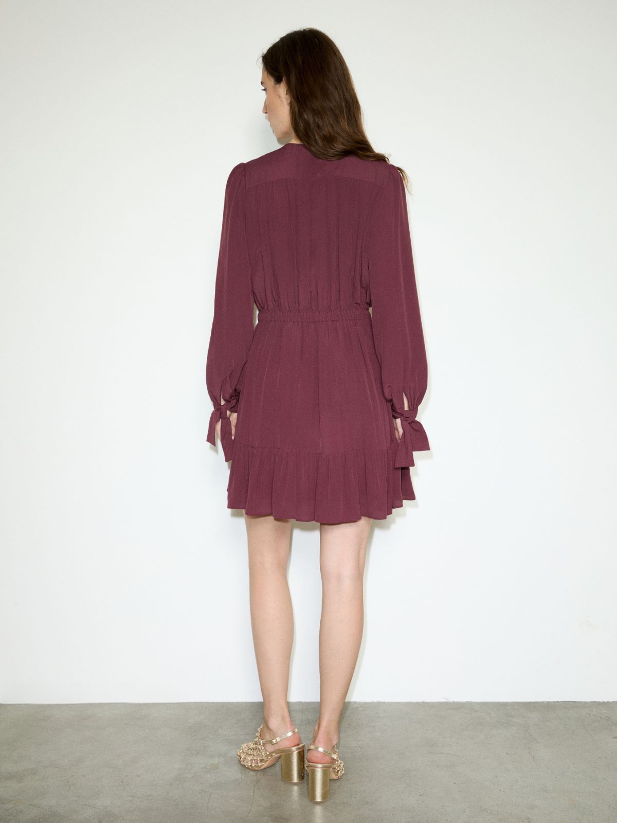 Crêpe de Chine dress - PLUM - MAX&Co. - 2