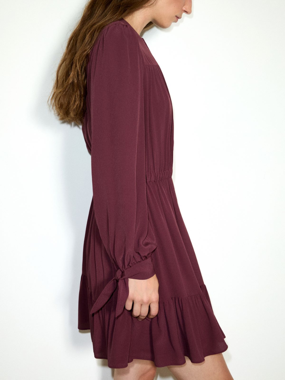 Crêpe de Chine dress - PLUM - MAX&Co. - 4