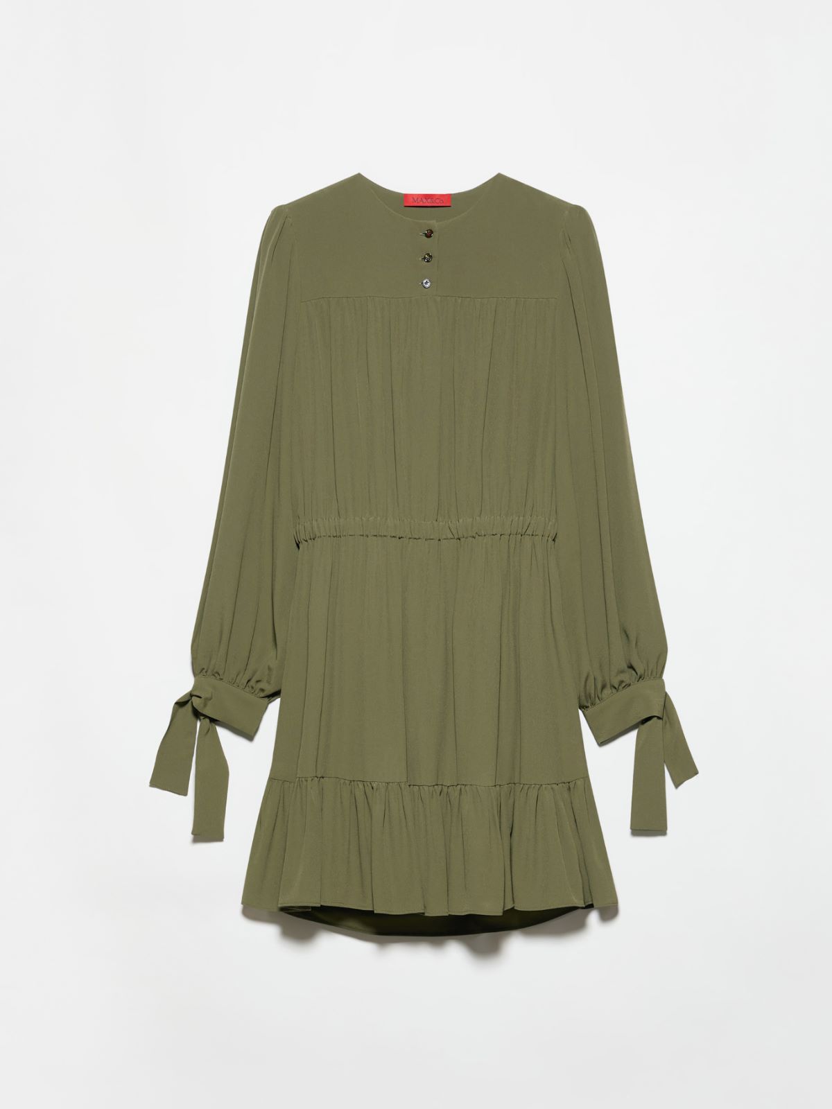 Crêpe de Chine dress - KAKI - MAX&Co. - 5