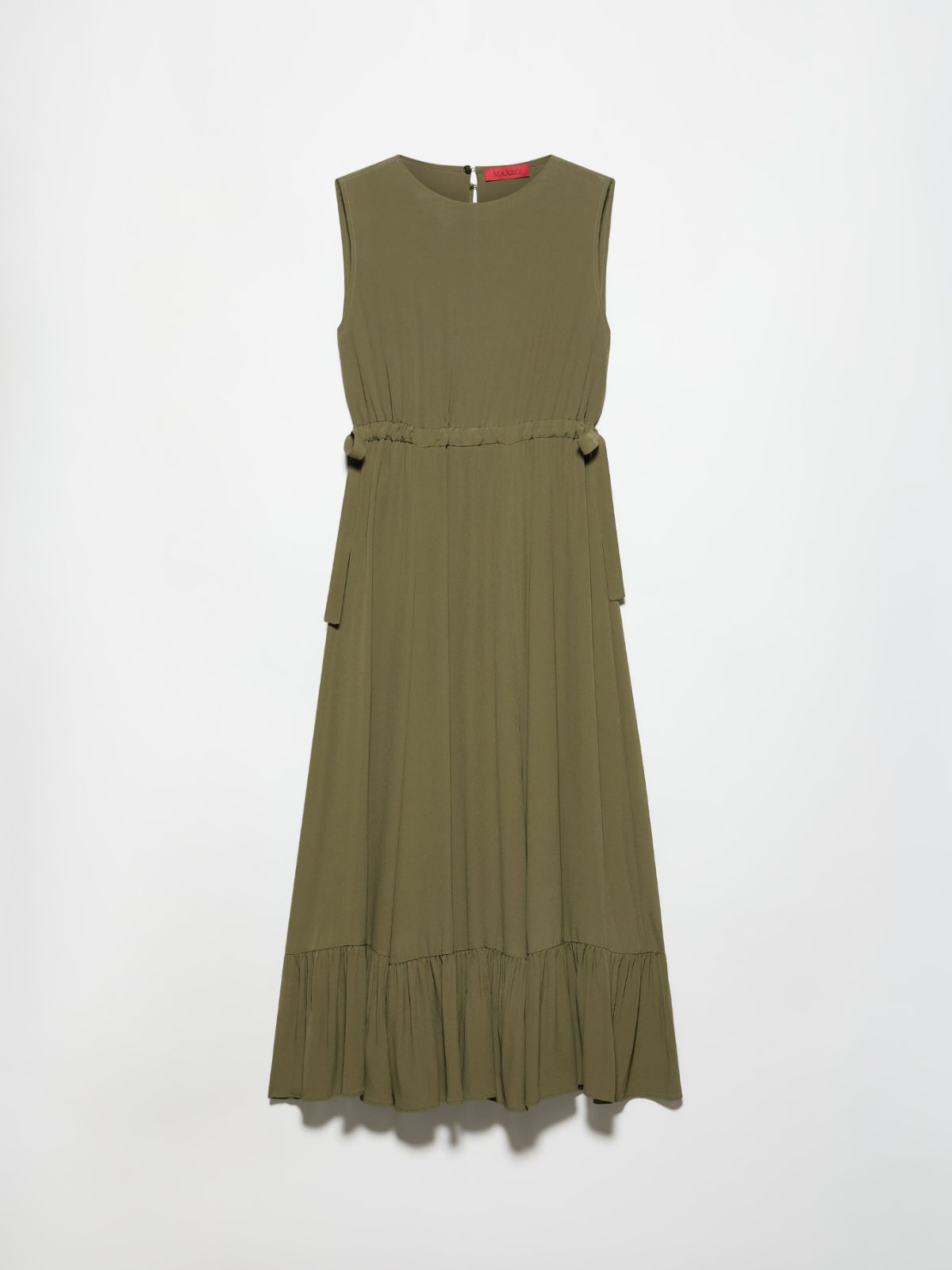 Crêpe de Chine midi dress - KAKI - MAX&Co. - 5