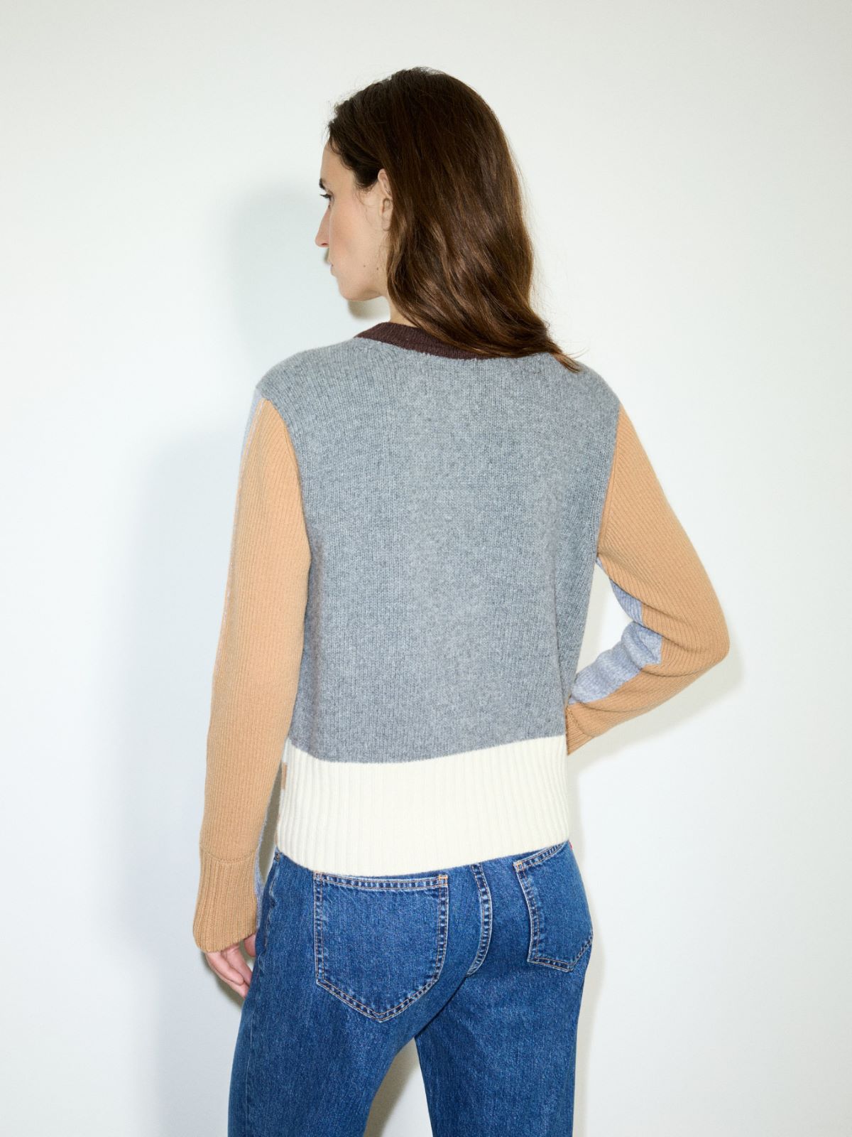 Pure wool patchwork cardigan - CAMEL - MAX&Co. - 2