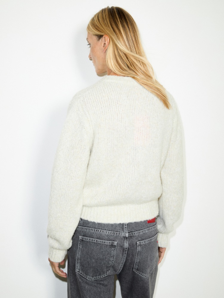 Lamé cardigan with jewelled buttons - MAX&Co. - 2