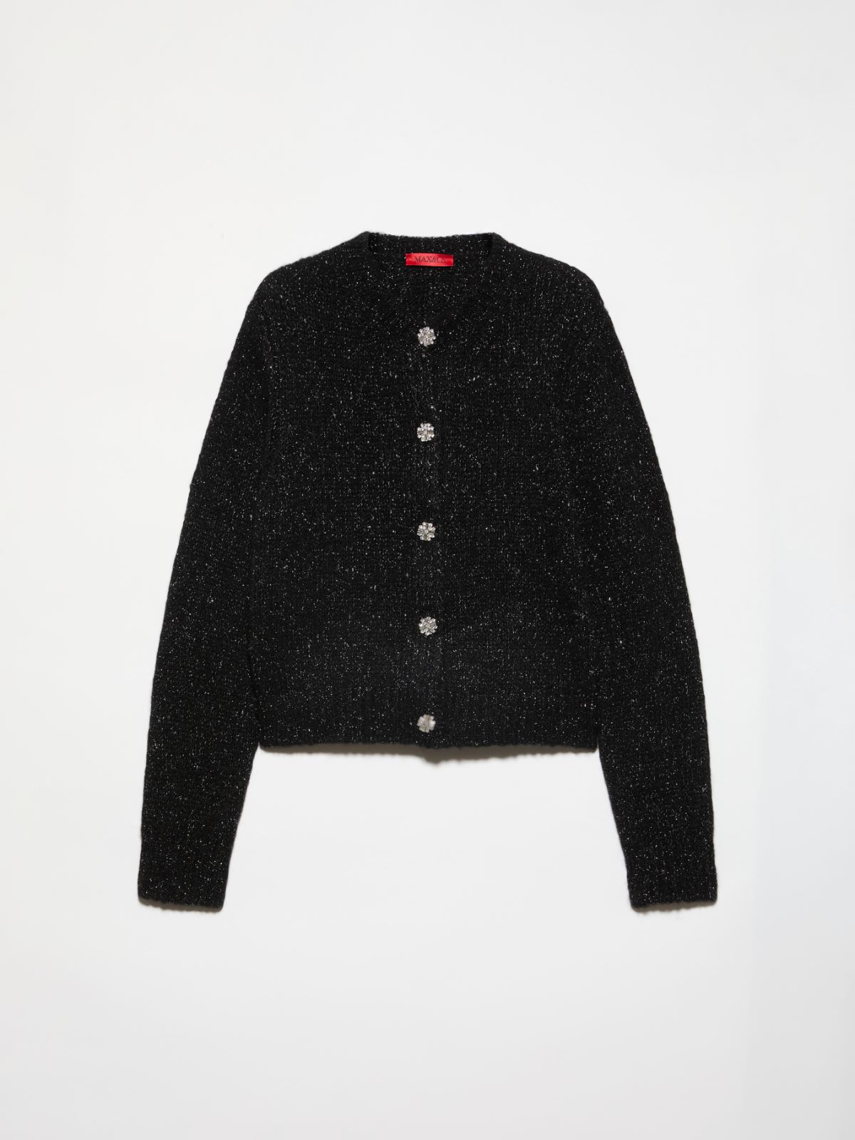 Lamé cardigan with jewelled buttons - DARK GREY - MAX&Co. - 5