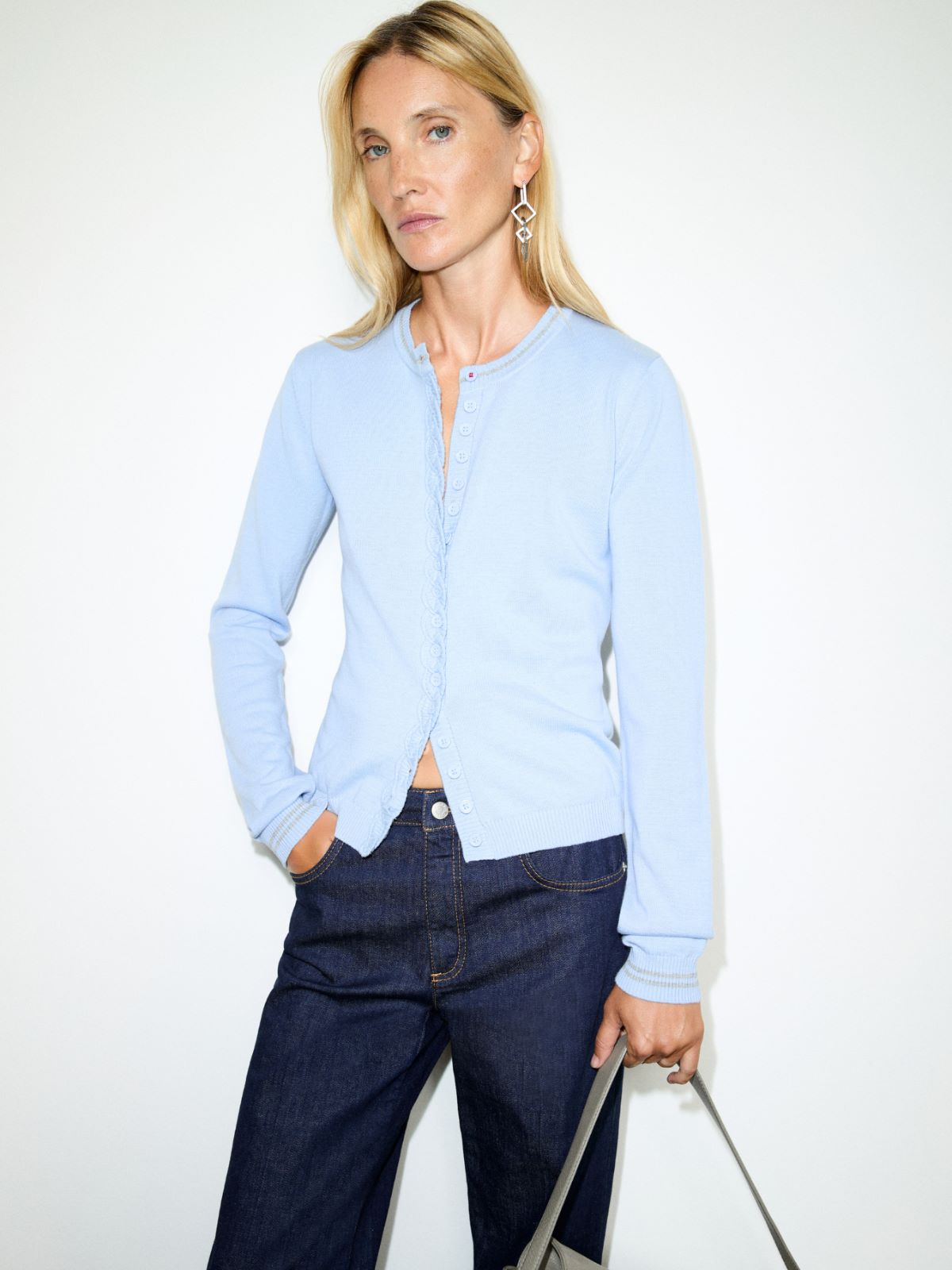 Cardigan à motif de torsades - AZURE - MAX&Co.