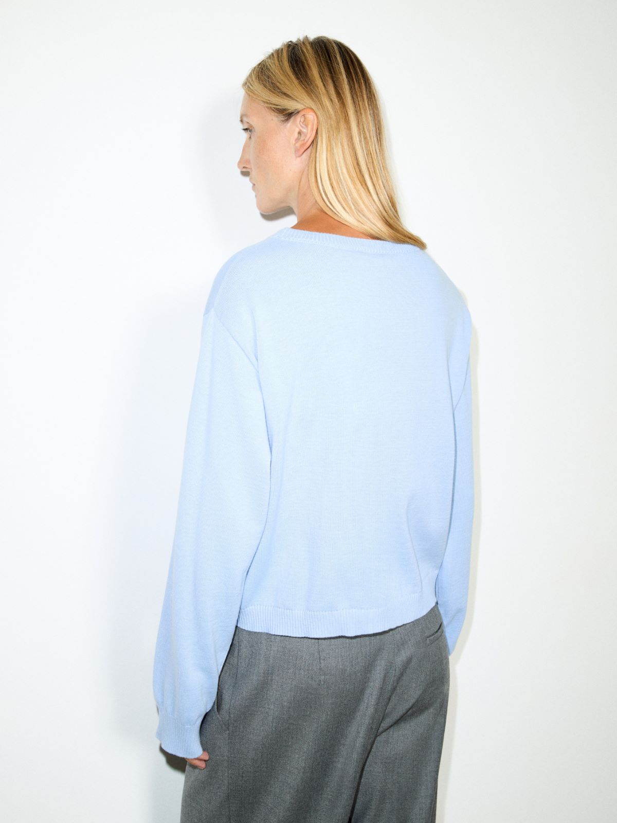 Pull à détails tressés - AZURE - MAX&Co. - 2