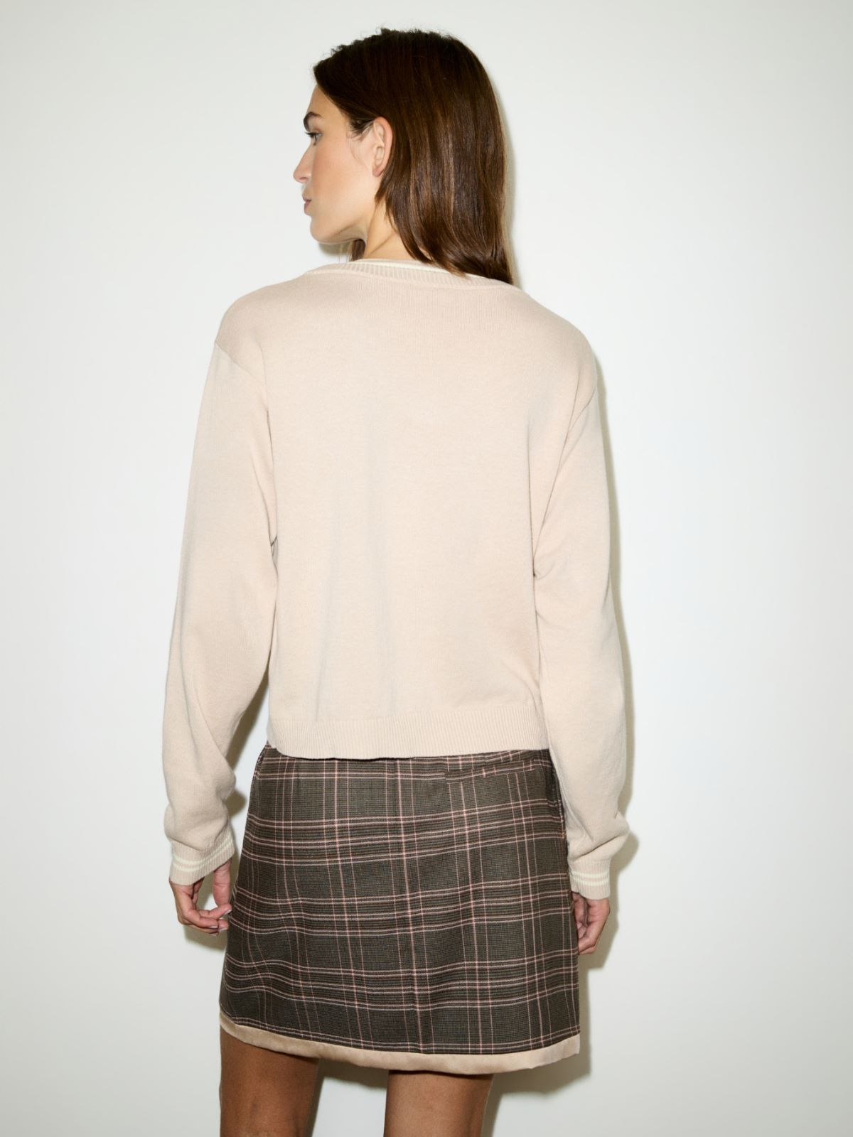 Pull trompe-l’œil en coton - BEIGE - MAX&Co. - 2