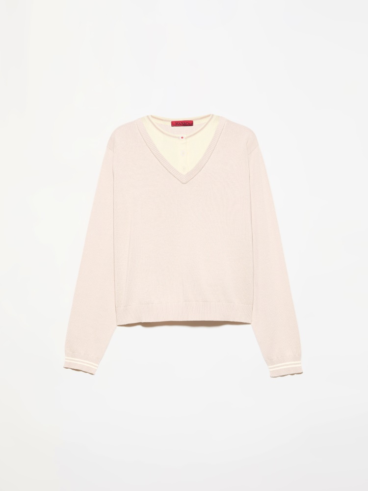 Pull trompe-l’œil en coton - MAX&Co. - 5