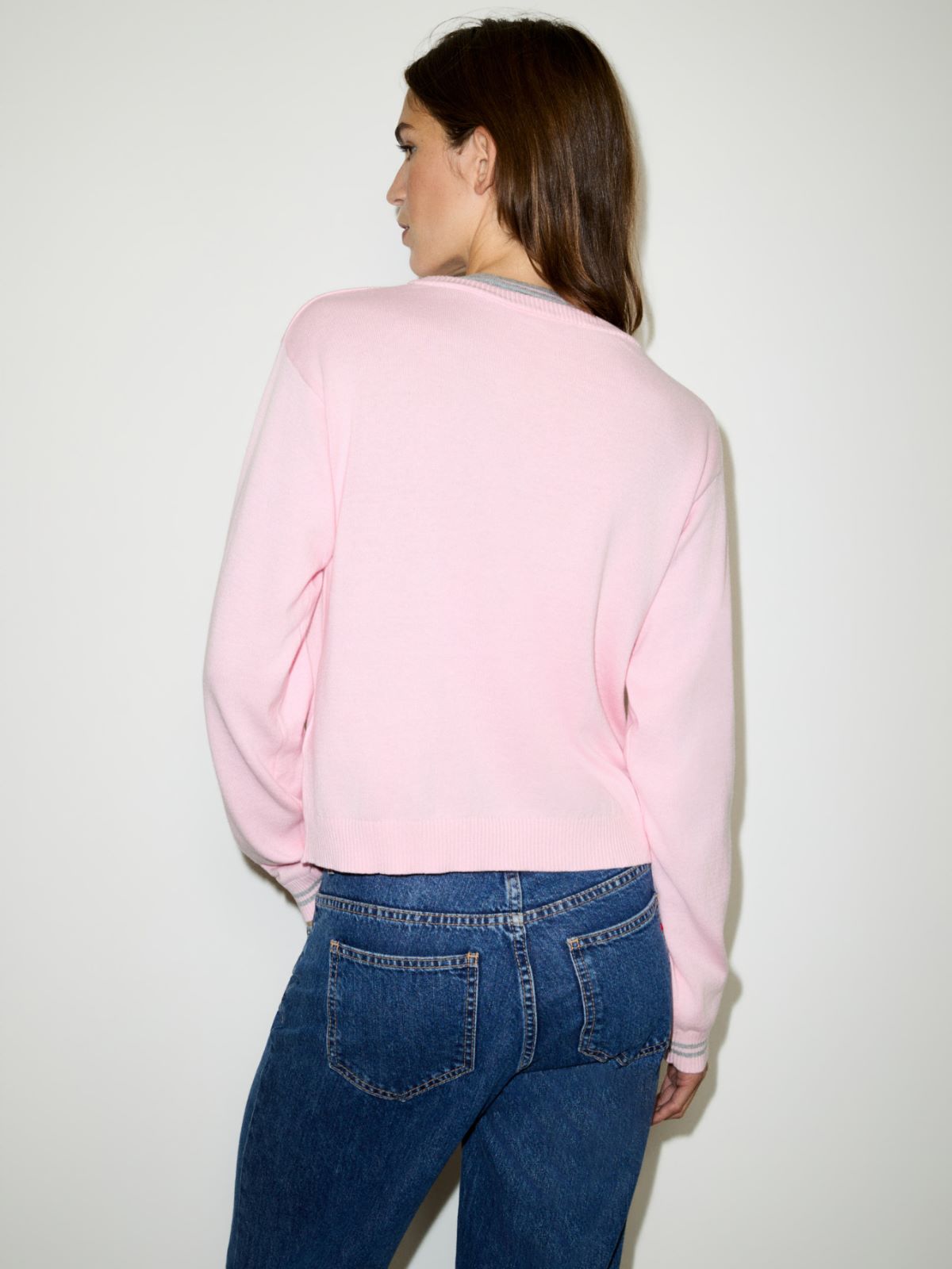 Pull trompe-l’œil en coton - ROSE - MAX&Co. - 2