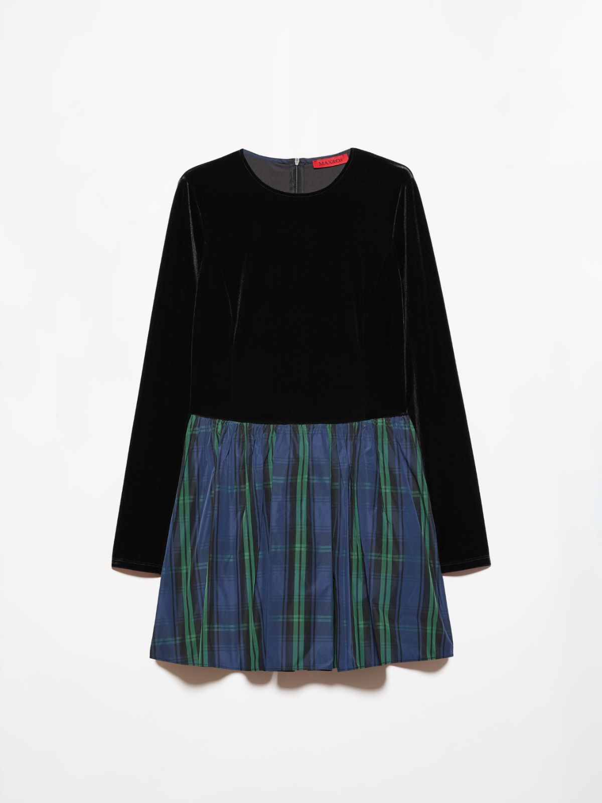 Mini-robe en jersey et taffetas - NOIR - MAX&Co. - 5