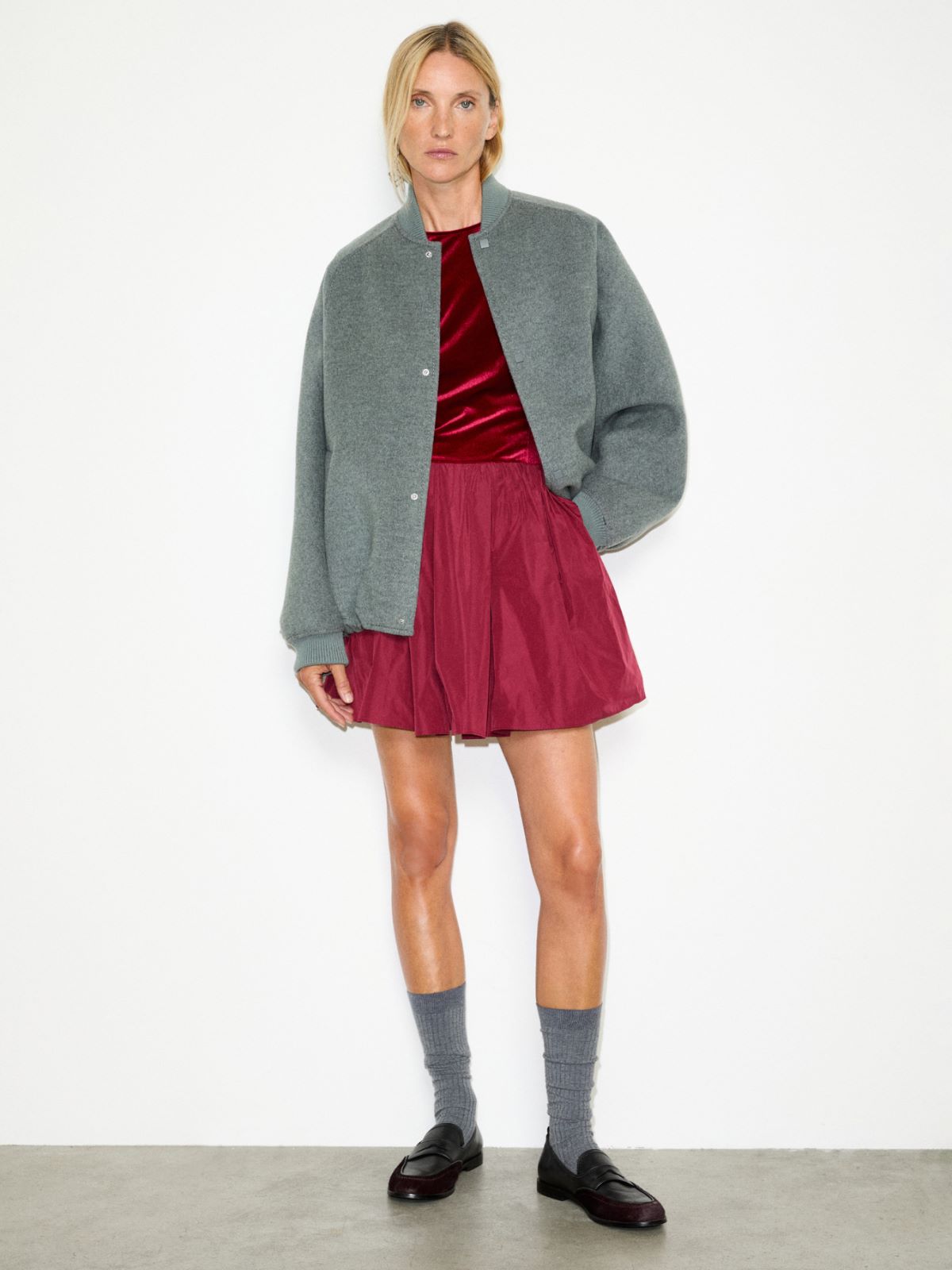 Mini-robe en jersey et taffetas - MOUT DE RAISIN - MAX&Co. - 4