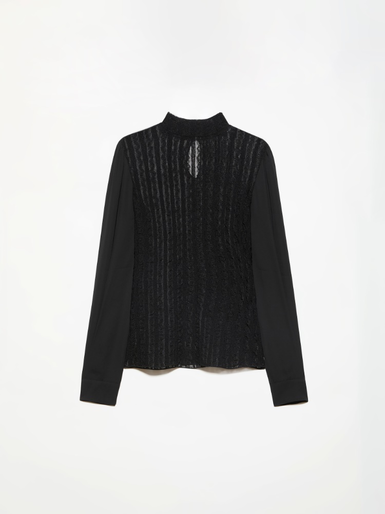 Lace and crêpe de Chine top - MAX&Co. - 5
