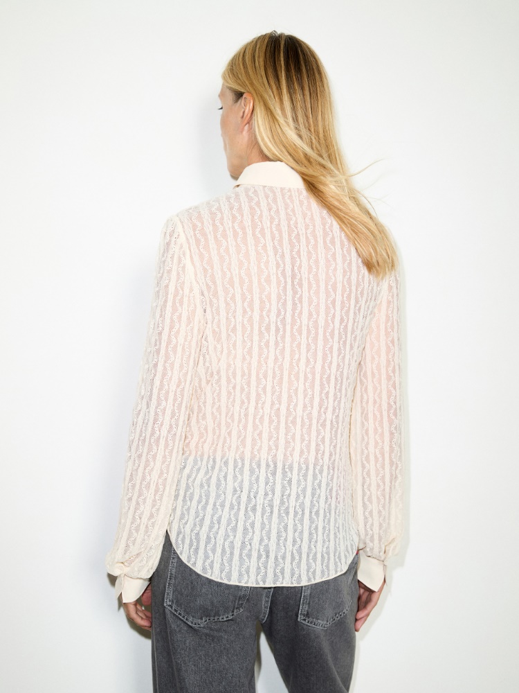 Lace and Crêpe de Chine Shirt - MAX&Co. - 2
