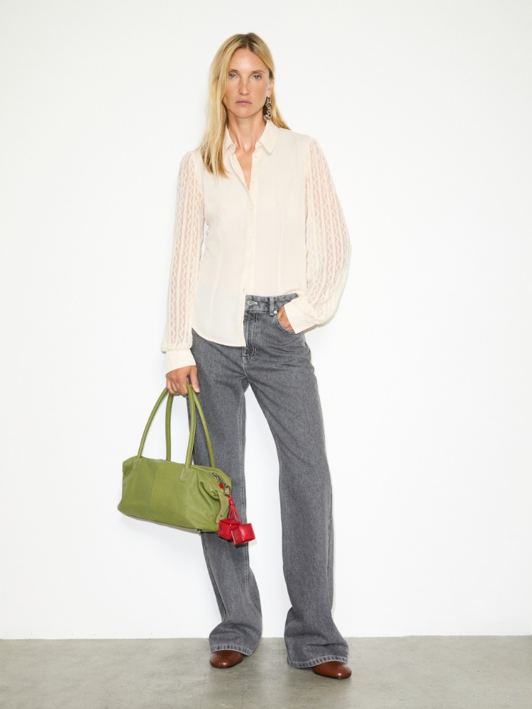 Lace and Crêpe de Chine Shirt - MAX&Co. - 5