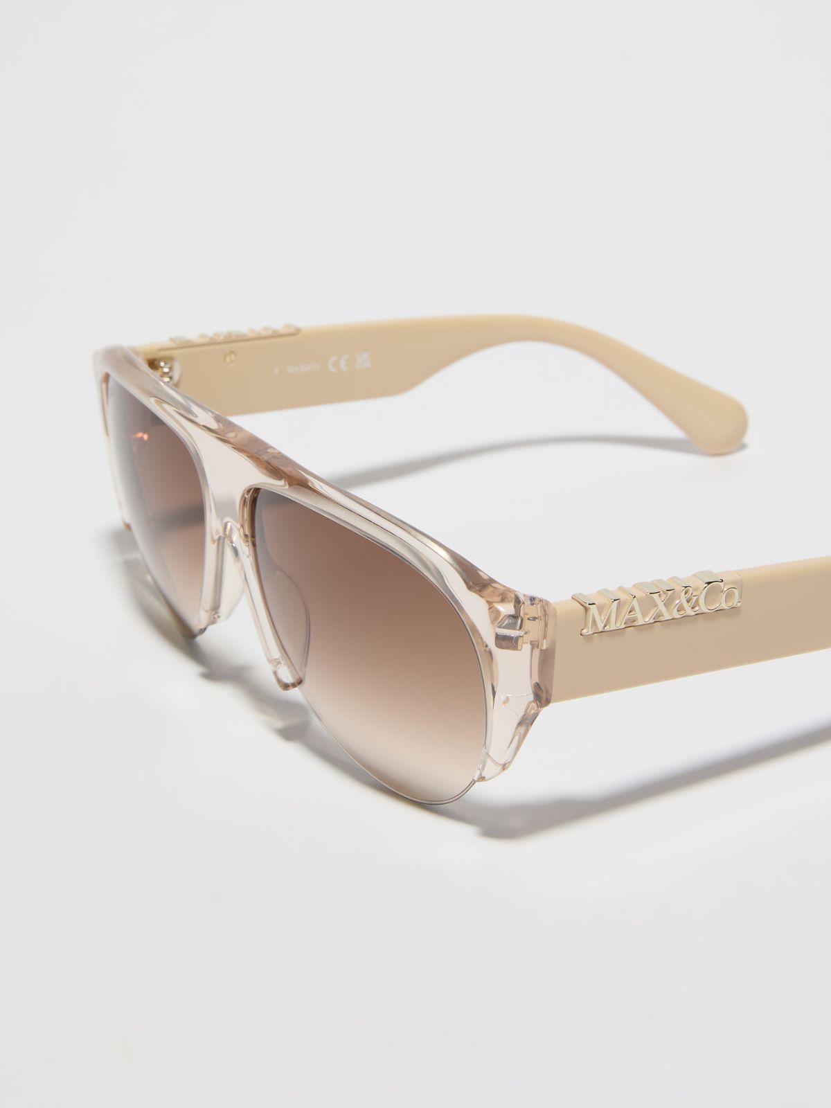 Pilotenbrille aus Acetat - BEIGE - MAX&Co. - 3